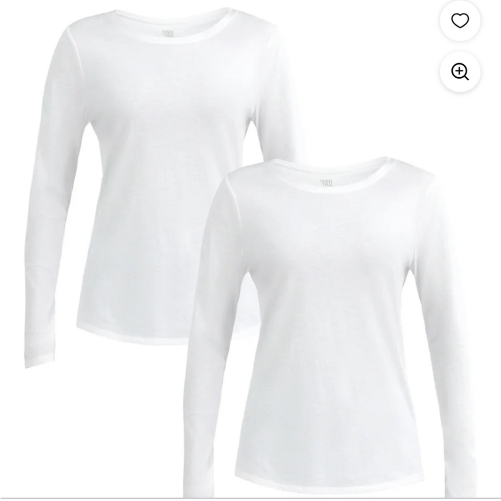 Time and Tru XL Women's Cotton Crewneck long sleeve 2-Pack NEW